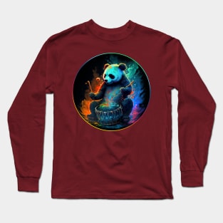 Panda Drumming Splosion Series Long Sleeve T-Shirt